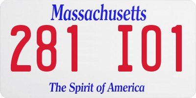 MA license plate 281IO1