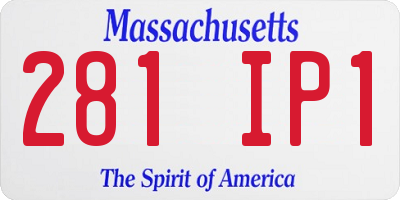 MA license plate 281IP1