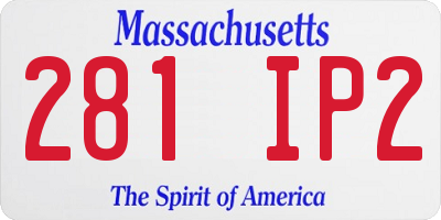 MA license plate 281IP2