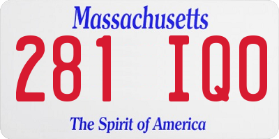 MA license plate 281IQ0