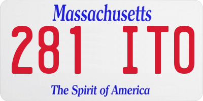 MA license plate 281IT0