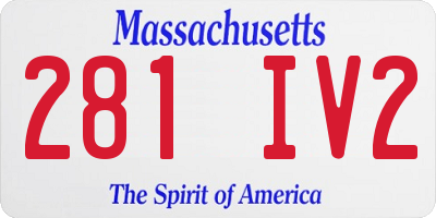 MA license plate 281IV2