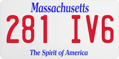 MA license plate 281IV6