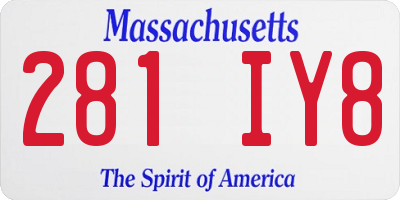 MA license plate 281IY8