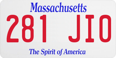 MA license plate 281JI0
