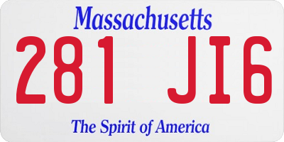 MA license plate 281JI6