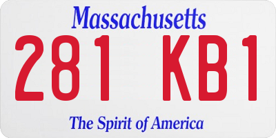 MA license plate 281KB1
