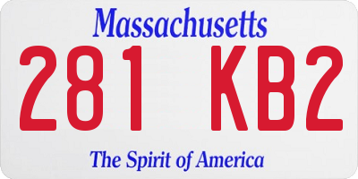 MA license plate 281KB2