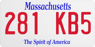 MA license plate 281KB5