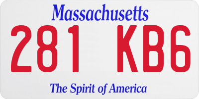 MA license plate 281KB6