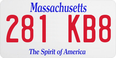 MA license plate 281KB8
