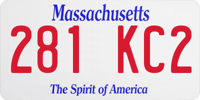 MA license plate 281KC2