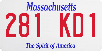 MA license plate 281KD1