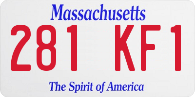 MA license plate 281KF1