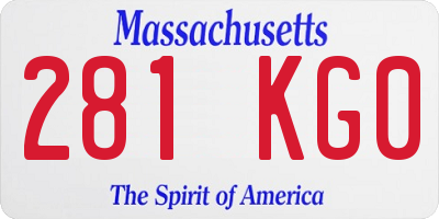 MA license plate 281KG0