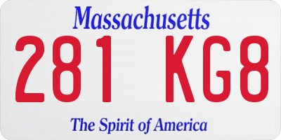 MA license plate 281KG8