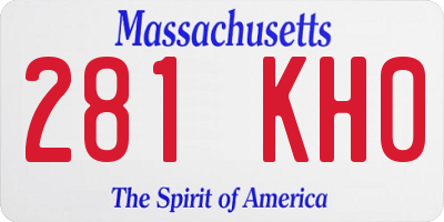 MA license plate 281KH0