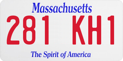 MA license plate 281KH1
