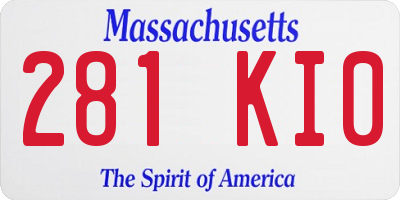 MA license plate 281KI0