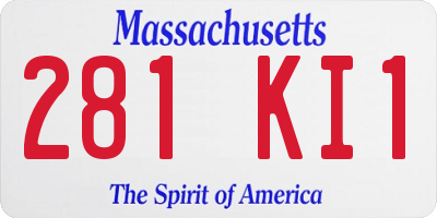 MA license plate 281KI1