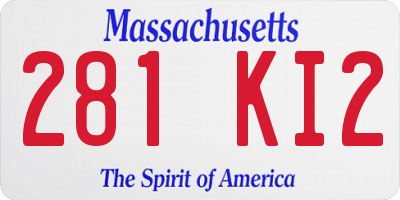 MA license plate 281KI2