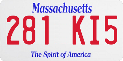 MA license plate 281KI5