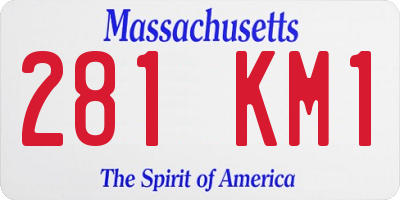 MA license plate 281KM1