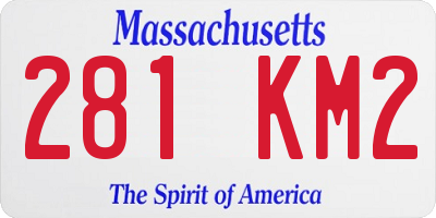 MA license plate 281KM2