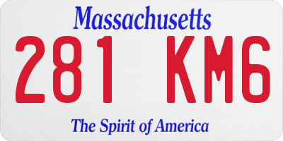 MA license plate 281KM6