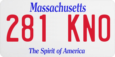 MA license plate 281KN0