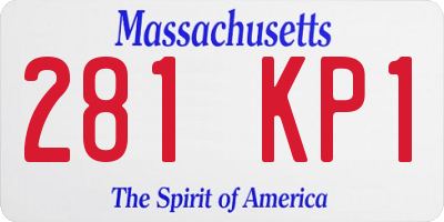 MA license plate 281KP1
