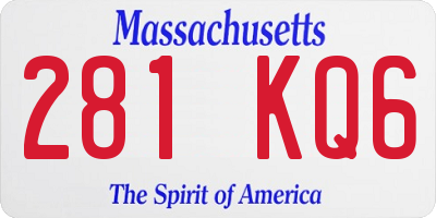 MA license plate 281KQ6