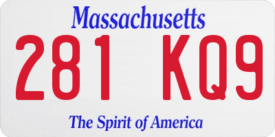 MA license plate 281KQ9