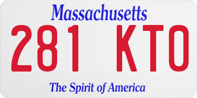 MA license plate 281KT0