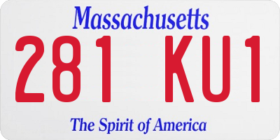 MA license plate 281KU1