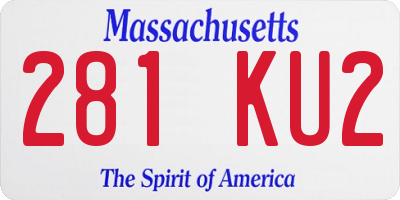 MA license plate 281KU2