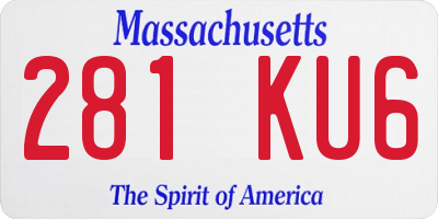 MA license plate 281KU6