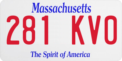 MA license plate 281KV0
