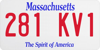 MA license plate 281KV1