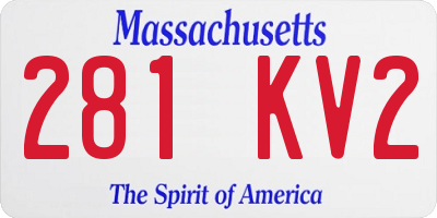 MA license plate 281KV2