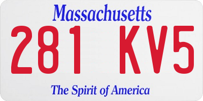 MA license plate 281KV5