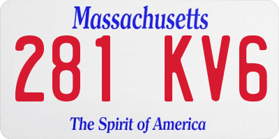 MA license plate 281KV6