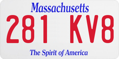 MA license plate 281KV8