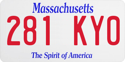 MA license plate 281KY0