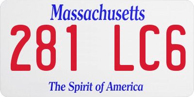 MA license plate 281LC6