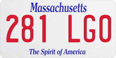 MA license plate 281LG0