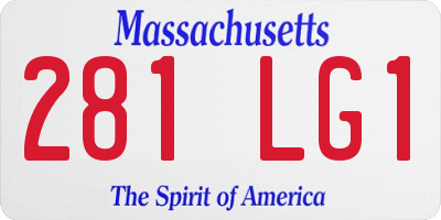 MA license plate 281LG1
