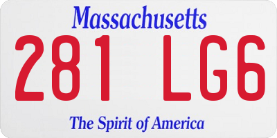 MA license plate 281LG6