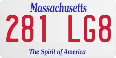 MA license plate 281LG8