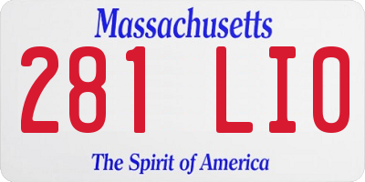 MA license plate 281LI0